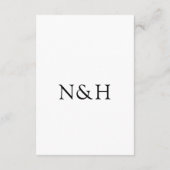 ナターシャ・モノグラモダンム結婚ズ エンクロージャーカード (裏面)