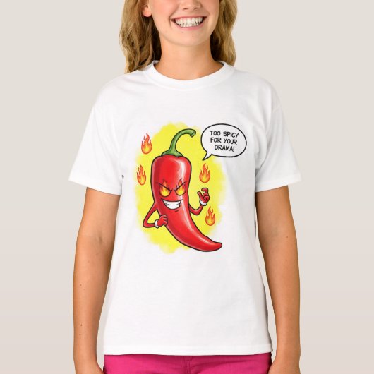 ナターシャ・ユスによる激辛ペッパー Tシャツ (正面)
