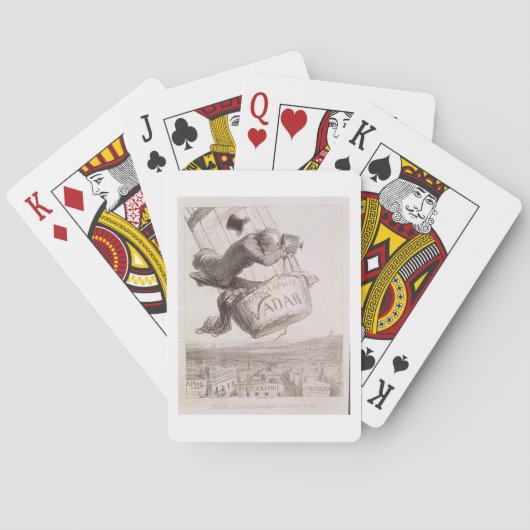 ナダル（1820年～1910年）は、写真を平に引き上げる トランプ (裏面)