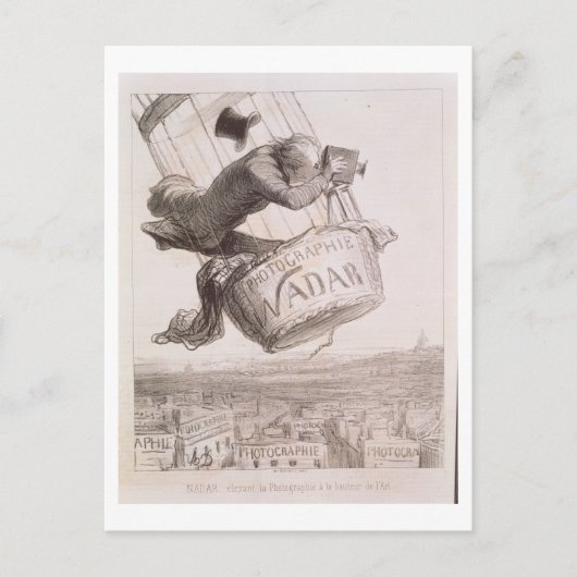 ナダル(1820-1910)写真をヘイに昇華 ポストカード (正面)