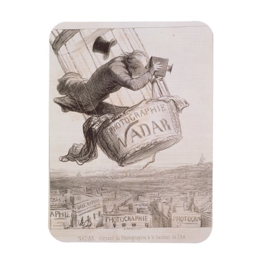 ナダル(1820-1910)写真をヘイに昇華 マグネット (縦)