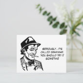 ナチおもしろいス文法 ポストカード (スタンド正面)