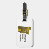 ナチェストレースパークウェイミシシッピの地図 ラゲッジタグ (正面縦)