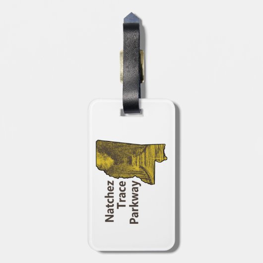 ナチェストレースパークウェイミシシッピの地図 ラゲッジタグ (裏面縦)