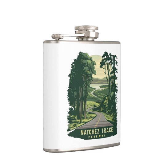 ナチェストレースパークウェイミシシッピ森林 フラスク (右)