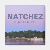 ナチェス、ミシシッピ州の土産休暇マグネット マグネット (正面)