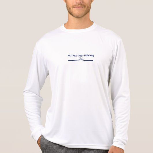 ナチェズのメンズシャツを自転車で回す Tシャツ (正面)