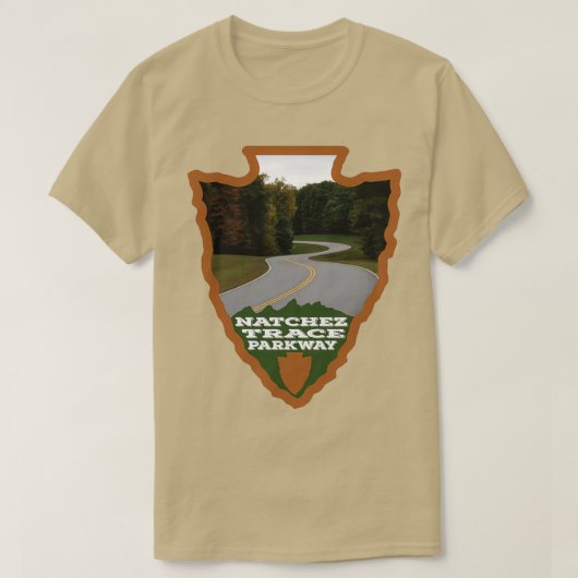 ナチェズトレースパークウェイ矢印 Tシャツ (デザイン正面)