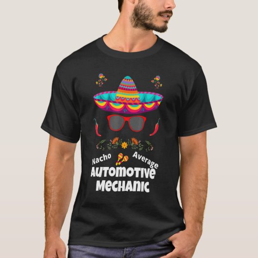 ナチオユアベレージ車の整備士皮肉 Tシャツ (正面)