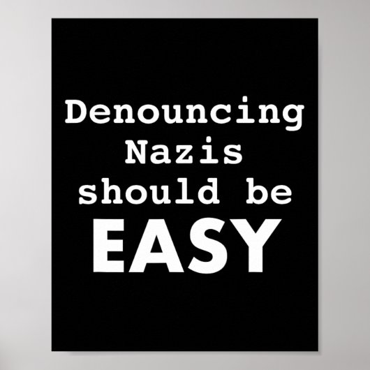 ナチスを非難することは簡単抵抗トランプ ポスター (正面)