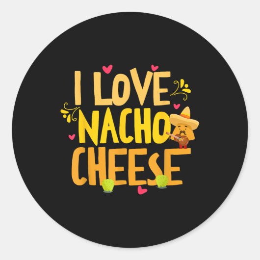 ナチチーズメキシコおもしろいシンコデマヨCh大好き ラウンドシール (正面)