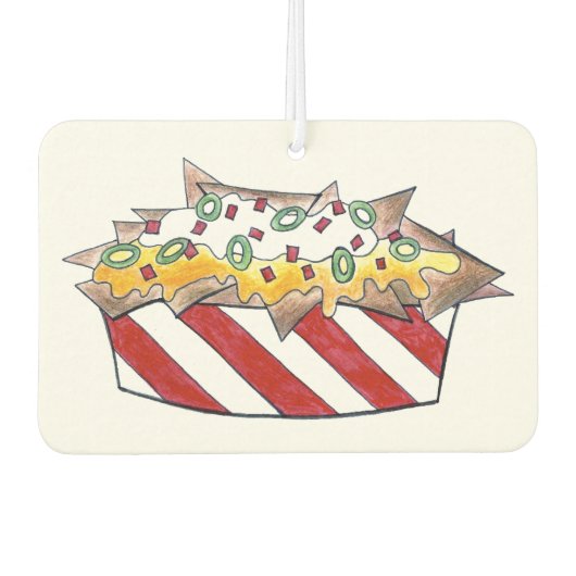 ナチノウハノハズチーズナチョスおもしろいグルメギフト カーエアーフレッシュナー (正面)