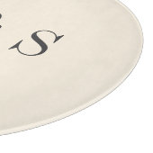 ナチュラエレガントルクリーム結婚イニシャルカップル カッティングボード (角)