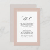 ナチュラエレガントル結婚ズゲスト詳細 エンクロージャーカード (正面/裏面)