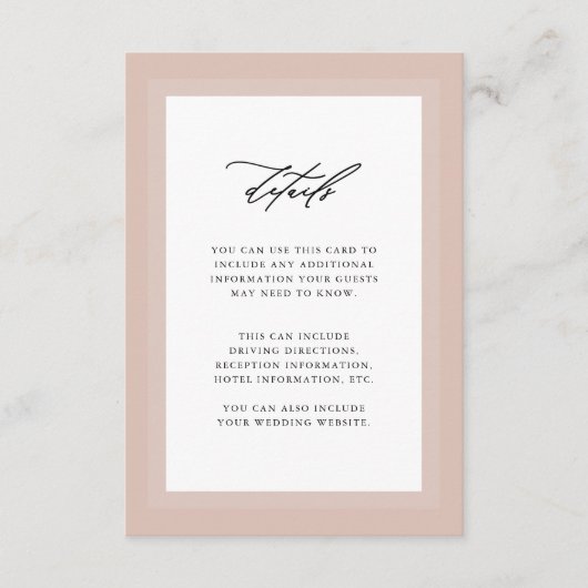 ナチュラエレガントル結婚ズゲスト詳細 エンクロージャーカード (正面)