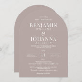 ナチュラエレガントル・クリームア結婚ーチ 招待状 (正面/裏面)