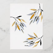 ナチュラオーガニックル・クリス結婚マスの写真金ゴールド 箔シーズンカード (裏面)