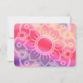 ナチュラルから感じグッド抽象芸術ピンク引用文カード 招待状 (裏面)