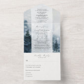 ナチュラルでおしゃれなウェディング オールインワン招待状 オールインワン招待状 (内側)