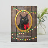 ナチュラルでかわいいクリスマスのイルミネーション - あなたの写真を追加 シーズンカード (スタンド正面)