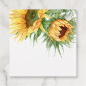 ナチュラルなひまわりのウェディングシャワー お礼 フェア  フェイバータグ (裏面)