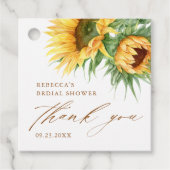 ナチュラルなひまわりのウェディングシャワー お礼 フェア  フェイバータグ (正面)