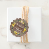 ナチュラルなひまわりのブライダルシャワー ギフトタグ フェイバータグ (インサイチュ)