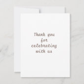 ナチュラルなひまわりの感謝カード サンキューカード (裏面)