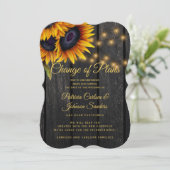 ナチュラルなひまわりウェディング延期のお知らせ 招待状 (スタンド正面)