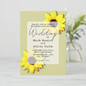 ナチュラルなひまわりウェディング招待状 招待状 (スタンド正面)