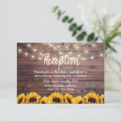 ナチュラルなひまわりストリングライト ウェディング レセプション 招待状 (スタンド正面)