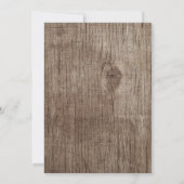 ナチュラルなひまわりストリングライト ウッド ブライダルシャワー 招待状 (裏面)