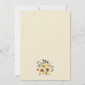 ナチュラルなひまわりボタニカル招待状 招待状 (裏面)