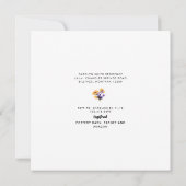 ナチュラルなひまわり写真結婚前お披露目スクエア招待状 招待状 (裏面)