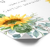 ナチュラルなひまわり ウェディングシャワー ウェルカムサイン ポスター (角)