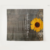 ナチュラルなひまわり ウェディングパーティー フォトブース 背景 タペストリー (正面(横))