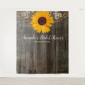 ナチュラルなひまわり ウェディングパーティー フォトブース 背景 タペストリー (正面)