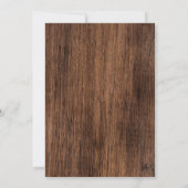 ナチュラルなひまわり、バラ & 木 | ブライダルシャワー 招待状 (裏面)