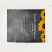 ナチュラルなひまわり ブライダルシャワーの写真用背景 タペストリー (正面(横))