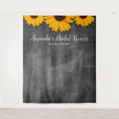 ナチュラルなひまわり ブライダルシャワーの写真用背景 タペストリー (正面)