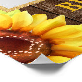 ナチュラルなひまわり 木製 夏 フォトプロップ ブース ポスター (角)