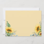 ナチュラルなひまわり 90歳の誕生日パーティー 招待状 (裏面)