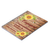 ナチュラルなエンゲージメントのお祝い　ひまわり ゲストブック ノートブック (左側)