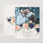 ナチュラルなカントリーウェディングの案内カード 招待状 (正面/裏面)