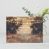 ナチュラルなカントリー調 秋の結婚式 招待状 (スタンド正面)