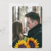 ナチュラルなカントリー風のひまわり写真結婚式 招待状 (裏面)