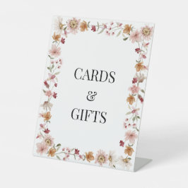 ナチュラルなカードとギフトのサイン 台座サイン