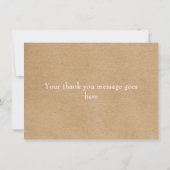 ナチュラルなクラフト紙のフレッシュ メドウ リーフ 感謝カード (裏面)