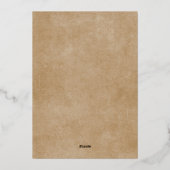 ナチュラルなクリスマス家族写真 箔シーズンカード (裏面)