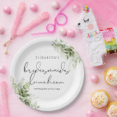 ナチュラルなグリーンの上品な花嫁の友人ランチョン ペーパープレート (パーティー)